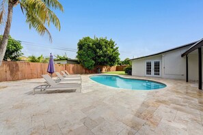 Outdoor pool, a heated pool