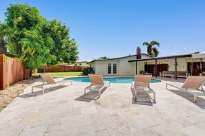 Outdoor pool, a heated pool