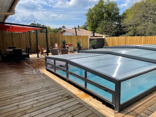 Proche Soulac/mer maison de 6 personnes avec piscine intérieure chauffée