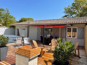 Terrace/patio - Near Soulac/mer 6-person house with heated indoor pool (Grayan)