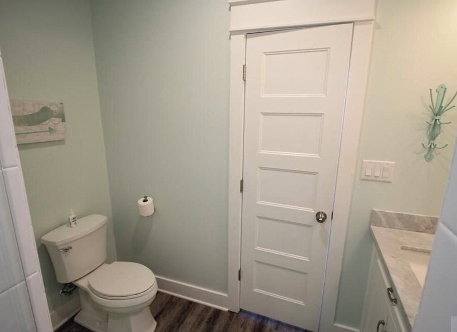 Combined shower/tub, jetted tub, hair dryer, towels