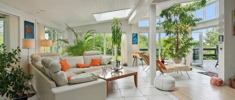 TV, peis, DVD-spiller og stereoanlegg