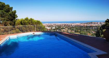 Holiday flower villa with pool