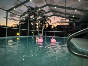 Outdoor pool, a heated pool