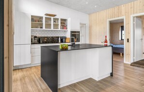 Fridge, microwave, dishwasher, coffee/tea maker