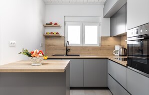 Kjøleskap, kokeplater, oppvaskmaskin og kaffetrakter/tekoker