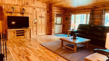 Smart TV, fireplace, video games