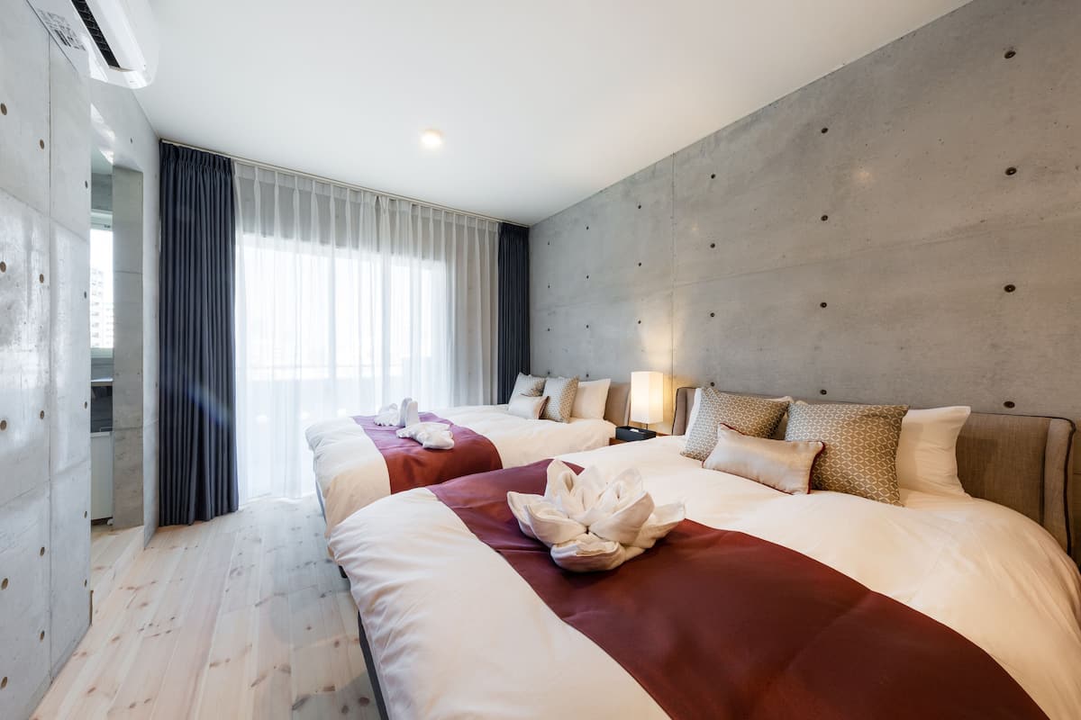 1 habitación y ropa de cama de alta calidad