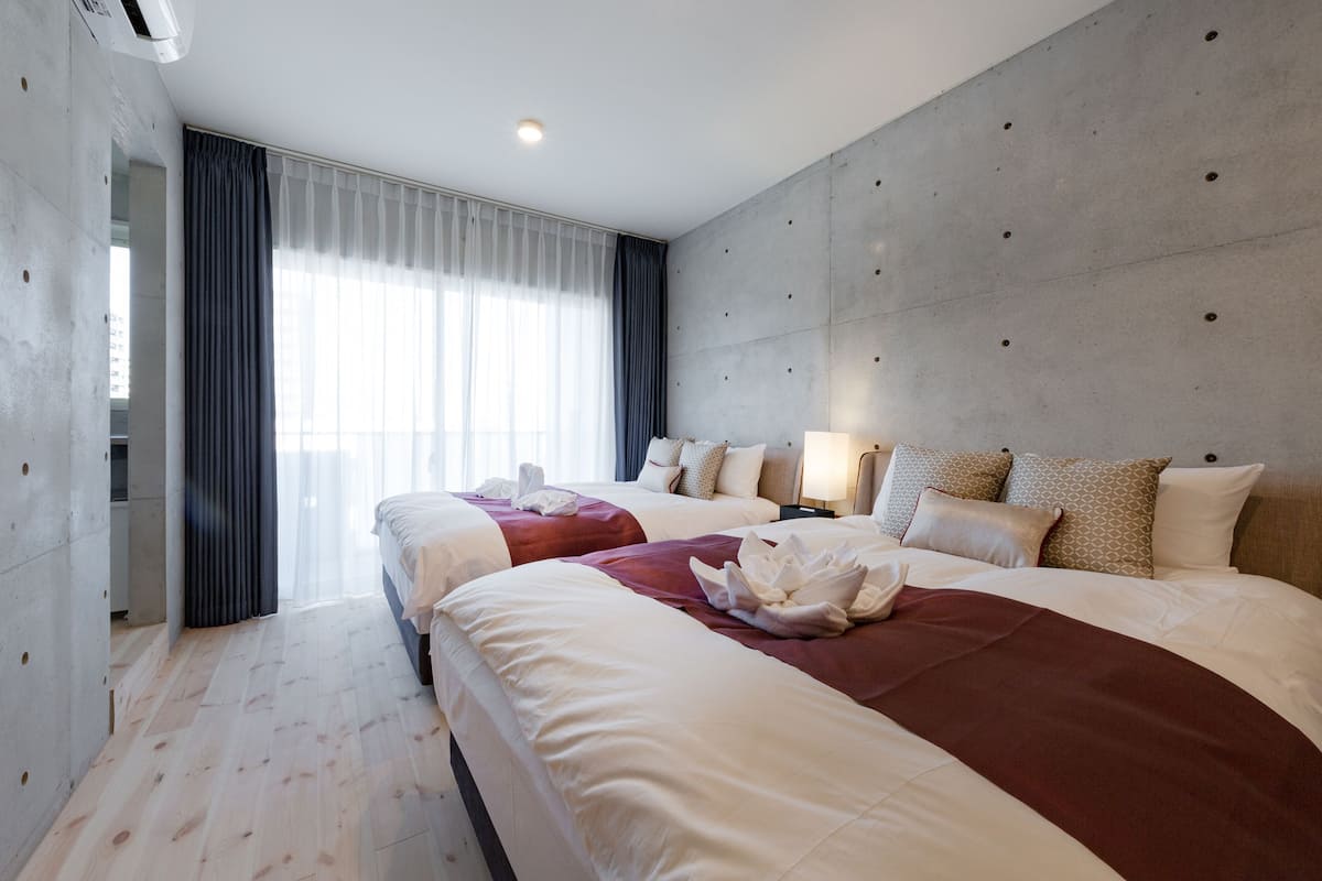 1 habitación y ropa de cama de alta calidad