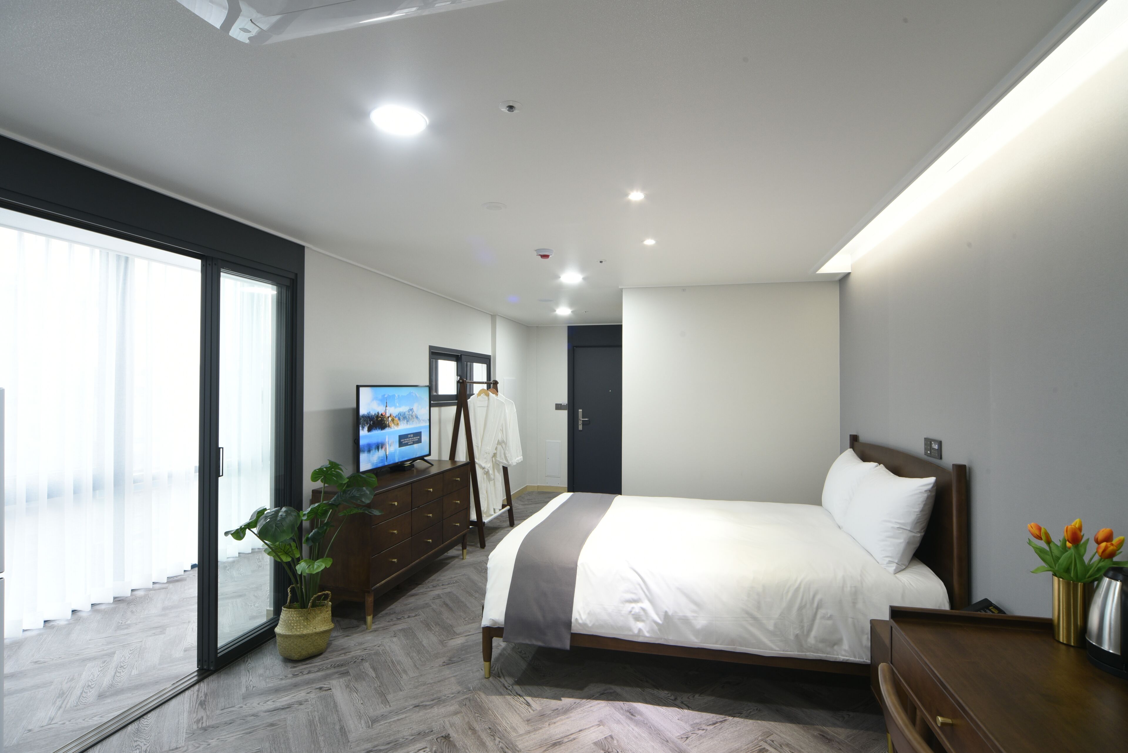 high deluxe double room (pool access for 2) | desk, blackout curtains, iron/ironing board, free wifi