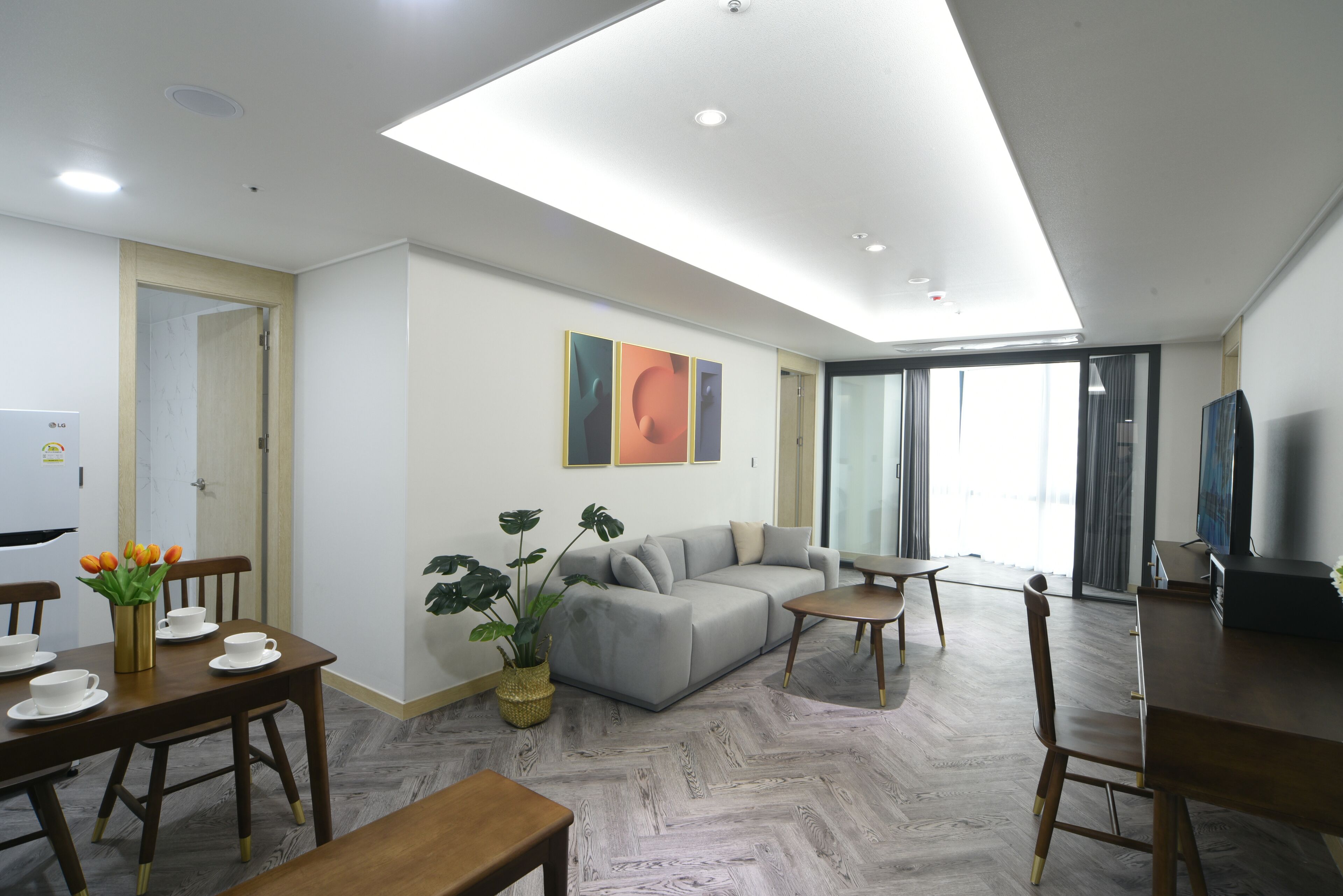 royal suite (pool access for 5) | living area | led tv