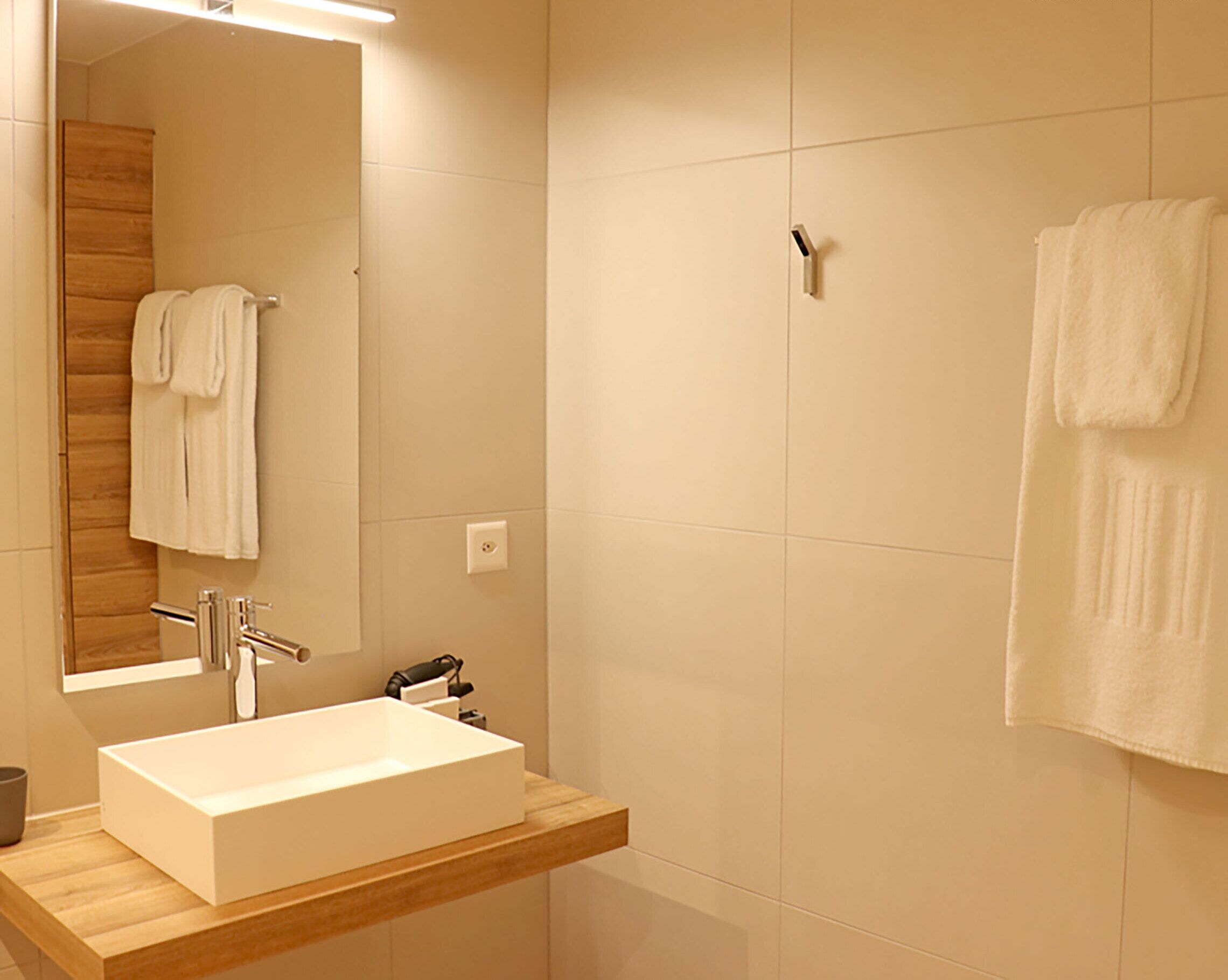 apartment, 2 bedrooms, balcony, lake view | bathroom | shower, rainfall showerhead, designer toiletries, hair dryer