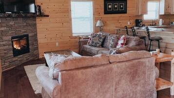 TV connectée, cheminée