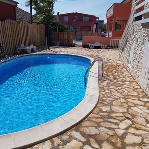 Outdoor pool, a heated pool