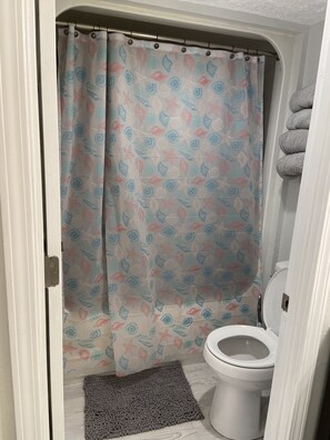 Combined shower/bathtub