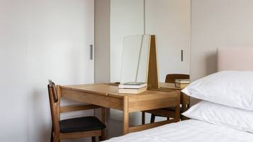 2 bedrooms, individually decorated, individually furnished, desk