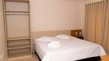 Desk, laptop workspace, free WiFi, bed sheets
