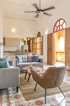 Apartment, 2 Bedrooms, Garden View | Living area | Smart TV, Netflix, streaming services - Casa Morales Getsemani (Cartagena)