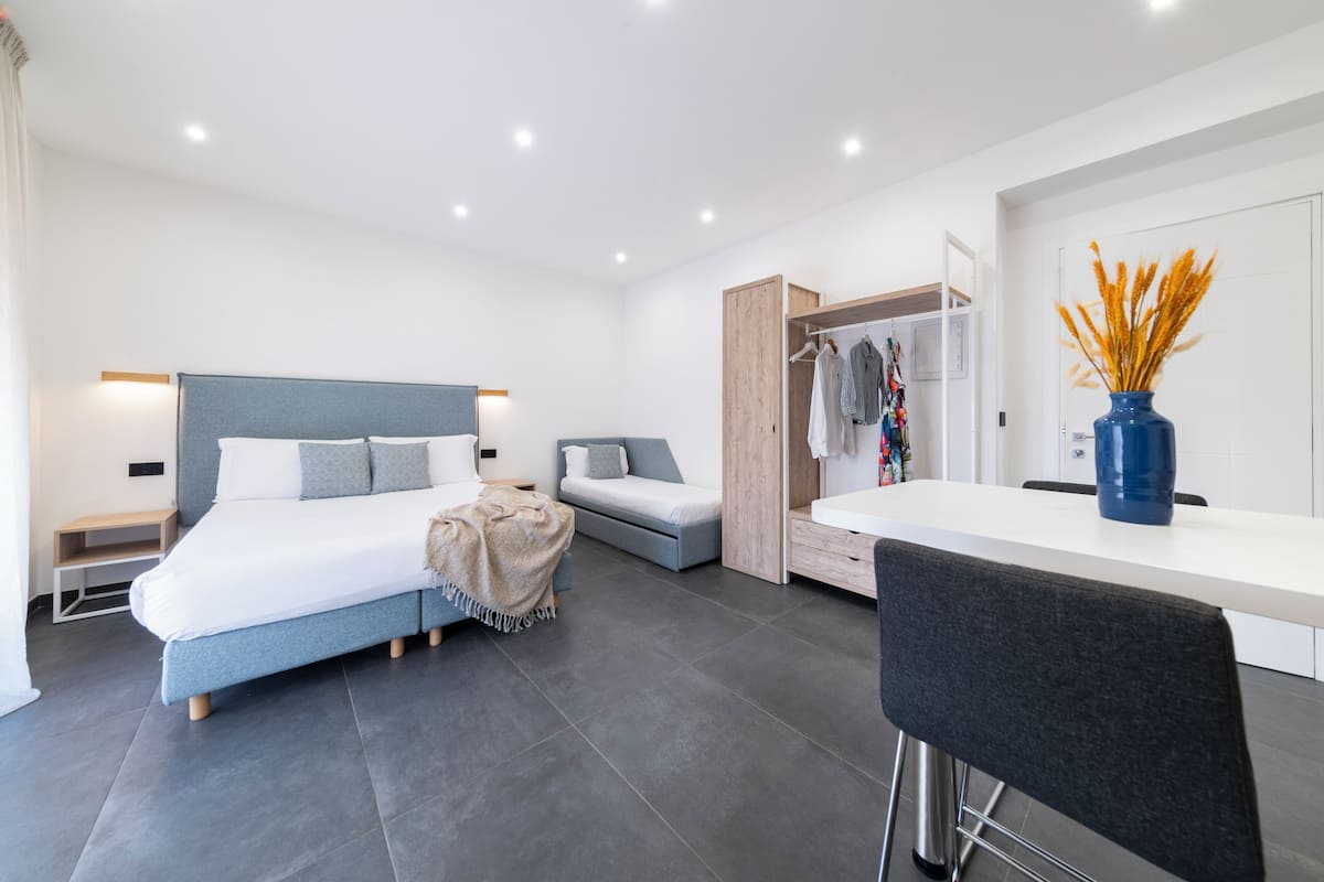 Standaard studio | 1 slaapkamer, een minibar, individueel gedecoreerd, een bureau
