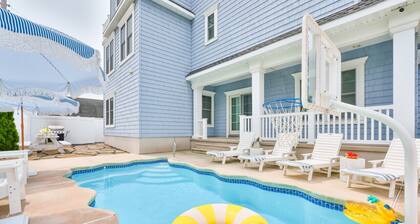 Spacious 6 Bed 5 Bath Beach Home with Elevator, Pool & Decks Steps from the Beach