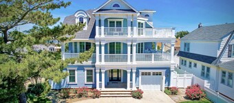 6 Bed 5 Bath Beach Home with Elevator, Pool & Decks Steps from the Beach