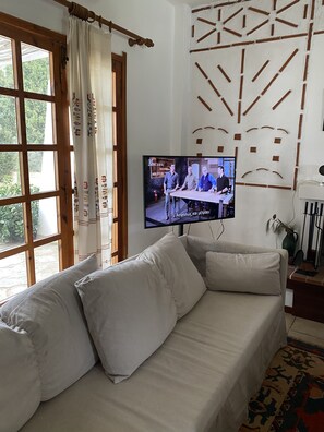 Family Villa | Living area | Smart TV, fireplace - Villa Artemis (Spata-Artemida)