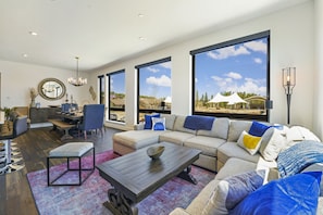 Smart TV, fireplace, video games, books