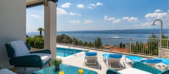 Seaview Villa Marija with private pool 30sqm, jacuzzi, sauna, beach 300m