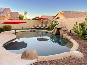 Outdoor pool, a heated pool - Sunny Desert Escape with Heated POOL! Near Spring Training, Stadium & Westgate (El Mirage)