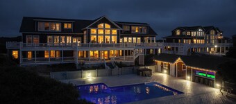 $5k off: Oceanfront Estate | 18BR, Sleeps 40 | Pool, Hot Tub, Events