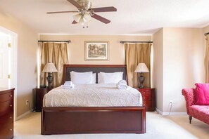 4 bedrooms, iron/ironing board, WiFi, bed sheets