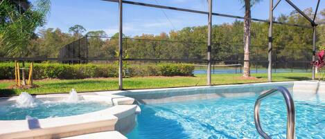 A heated pool