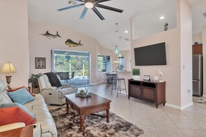 Smart TV, DVD player, table football