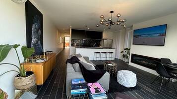 TV, fireplace, Netflix, streaming services