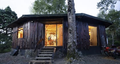 The round house in Filandia with waterfall