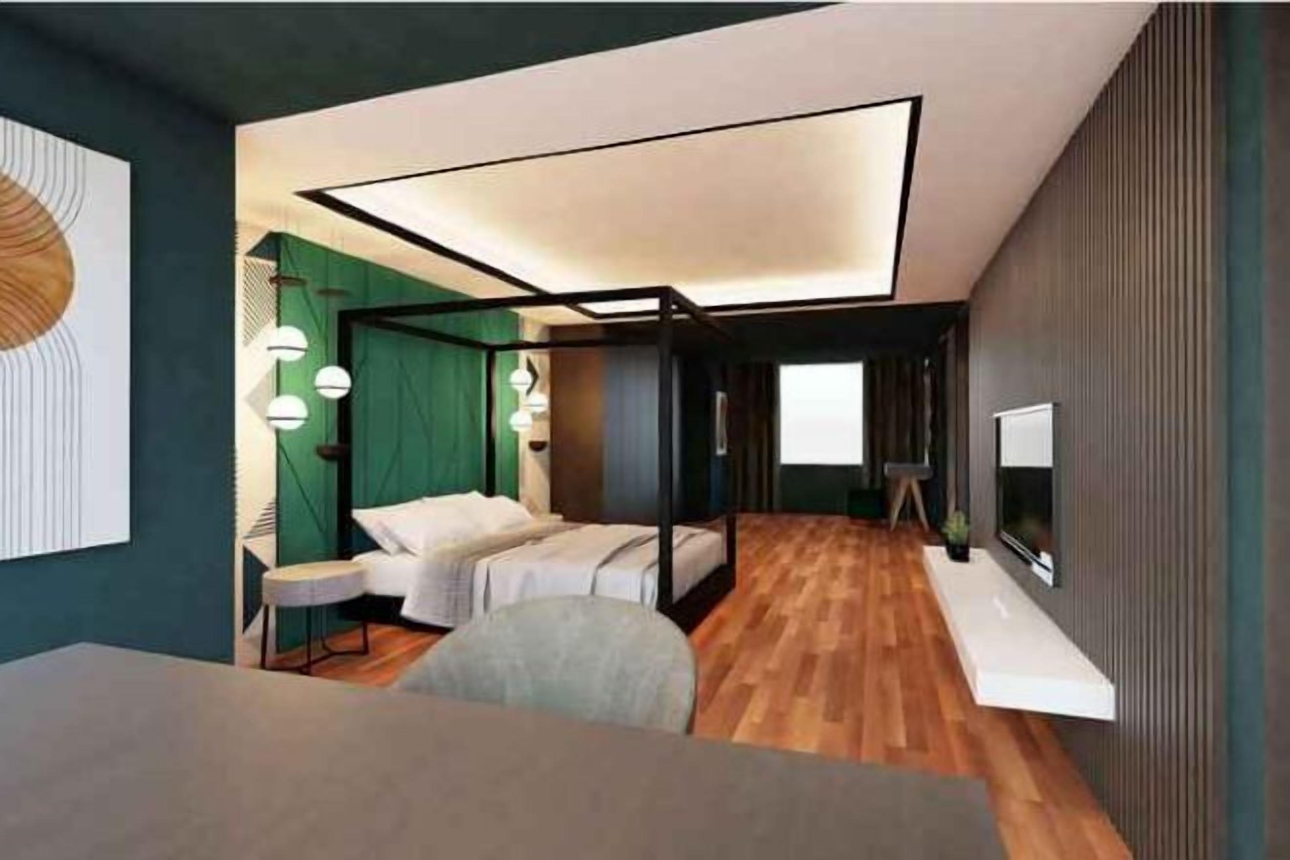 Sengetøy av topp kvalitet, memory foam-senger, minibar og safe på rommet