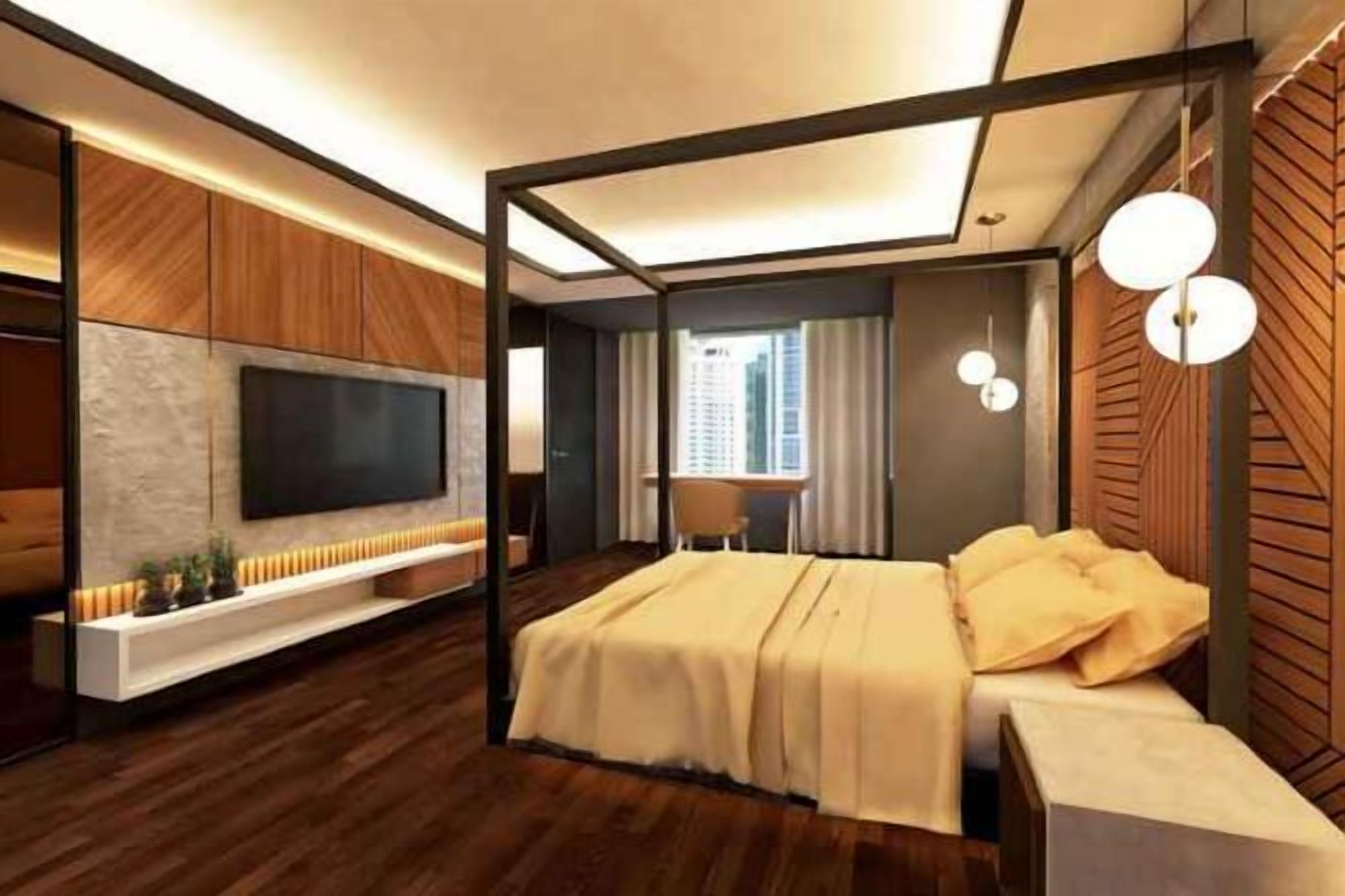 Sengetøy av topp kvalitet, memory foam-senger, minibar og safe på rommet