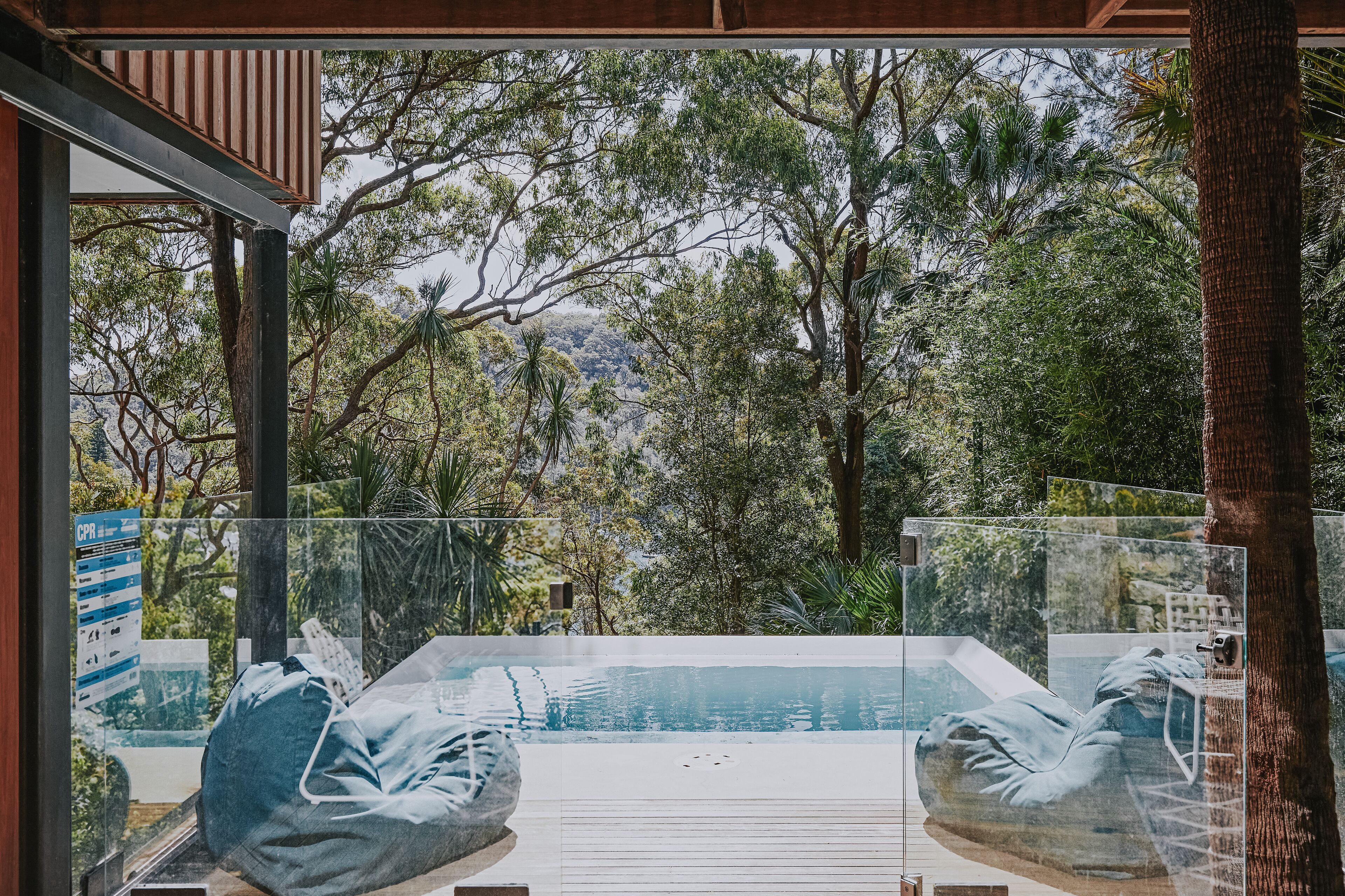 The award-winning concrete plunge pool. 