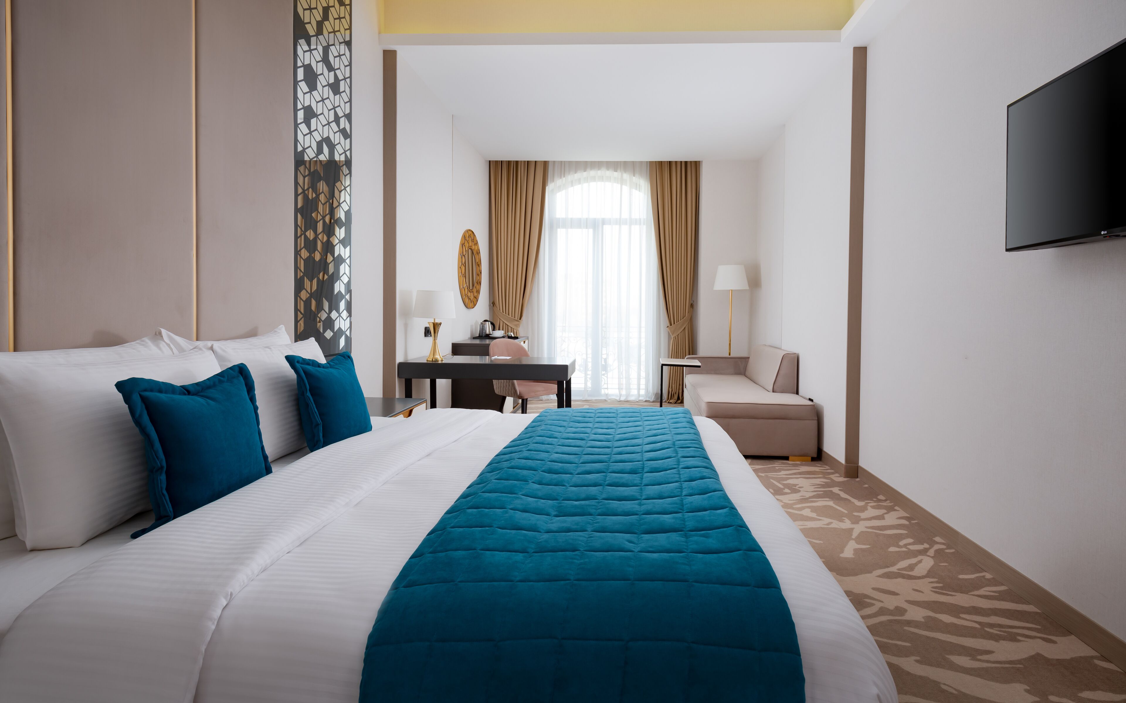 superior room, 1 king bed | in-room safe, individually decorated, individually furnished, desk