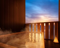 Japanese-style Suite with Outdoor Bath RC3, Non Smoking | Bathroom | Free toiletries, hair dryer, slippers, electronic bidet