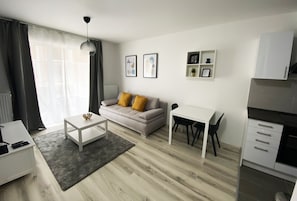 Lägenhet - 1 sovrum | Sängtillbehör av högsta kvalitet, duntäcken och memory foam-madrasser