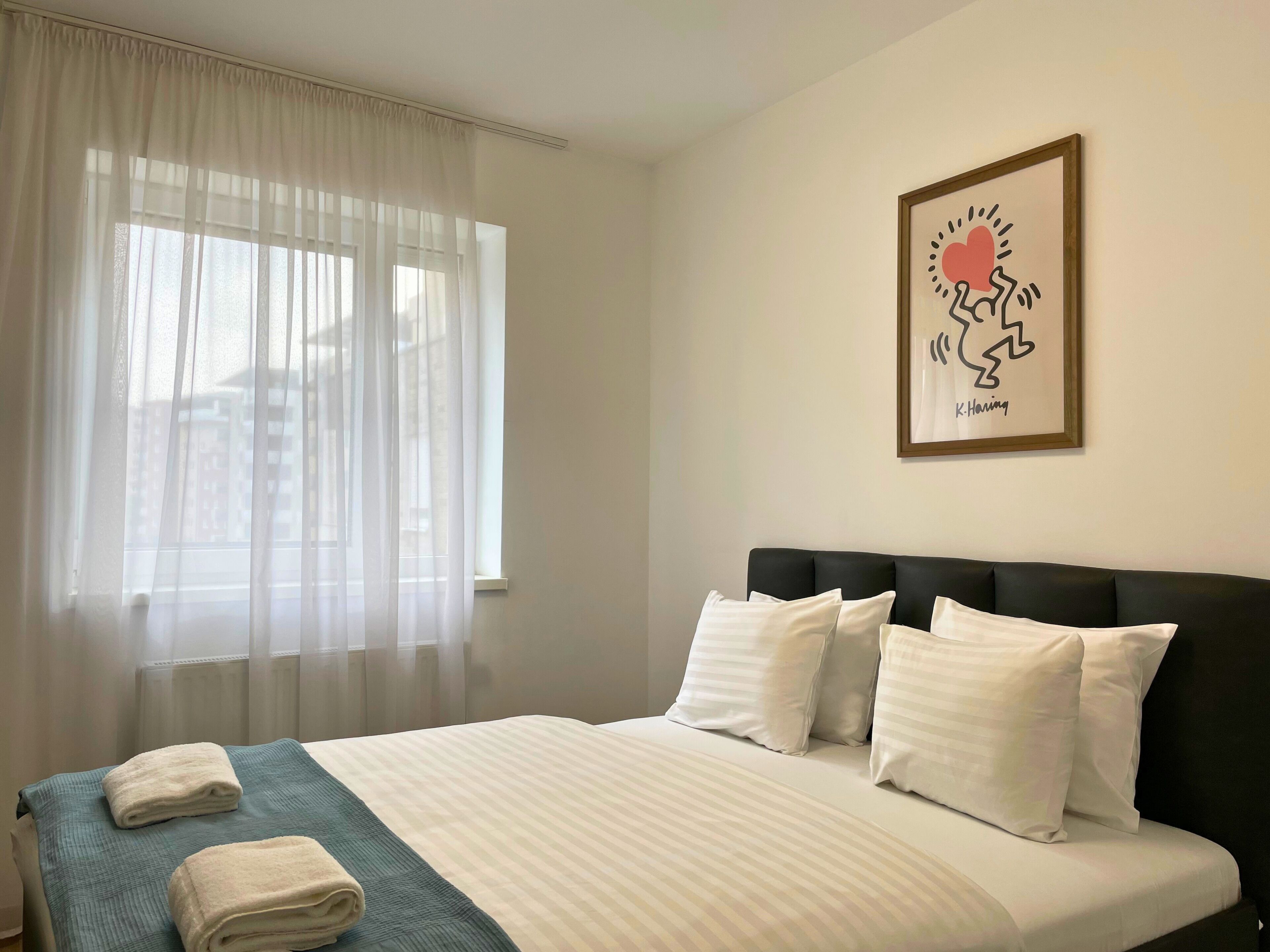 公寓, 2 间卧室 | 高档床上用品、羽绒被、记忆海绵床垫、客房内保险箱