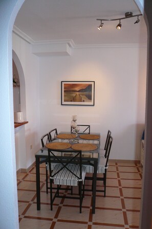 Apartment, 2 Bedrooms, Smoking, Terrace | Dining - Mediterranean Beach Apartment 180º Sea & Island View, Best Sta Pola Neighborhood (Santa Pola)