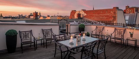 Appartement, 1 chambre, terrasse | Restauration en plein air