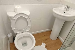 Chambre, 1 chambre, vue ville | Salle de bain | Douche, articles de toilette gratuits, serviettes fournies