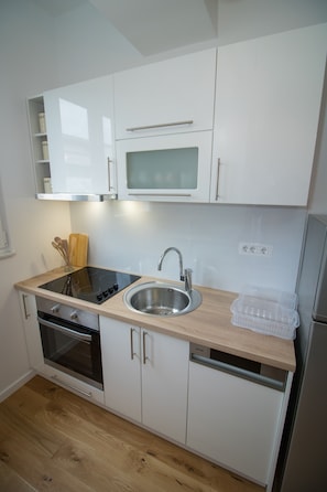 Condo de lujo | Cocina privada | Refrigerador, horno, parrilla de estufa y lavavajillas 