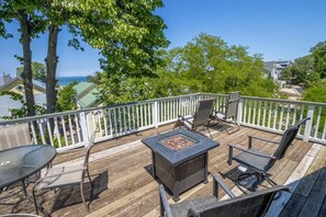 Outdoor dining - Massive Beachwalk Resort Home with Lake Views (Michigan City)