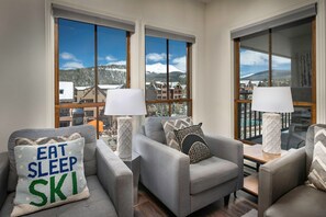 TV, fireplace - Village Antero Mercury SuperChair Condo: Ski-In/Out (Breckenridge)