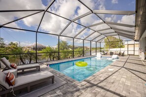 Outdoor pool, a heated pool