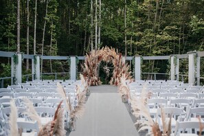 Outdoor banquet area